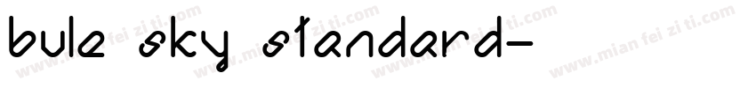 bule sky standard字体转换